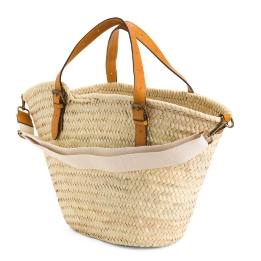 NWT PRATESI Made In Italy Straw And Leather Tote With Detachable Strap new W… - Picture 5 of 6
